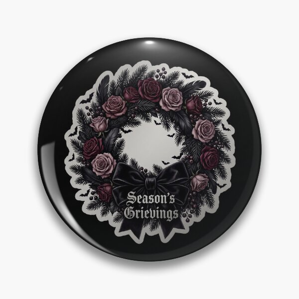 Item preview, Season's Grievings — Goth Christmas Black Wreath designed and sold by TheCalmEdit.