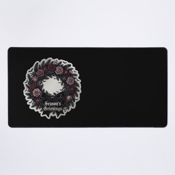 Item preview, Season's Grievings — Goth Christmas Black Wreath designed and sold by TheCalmEdit.