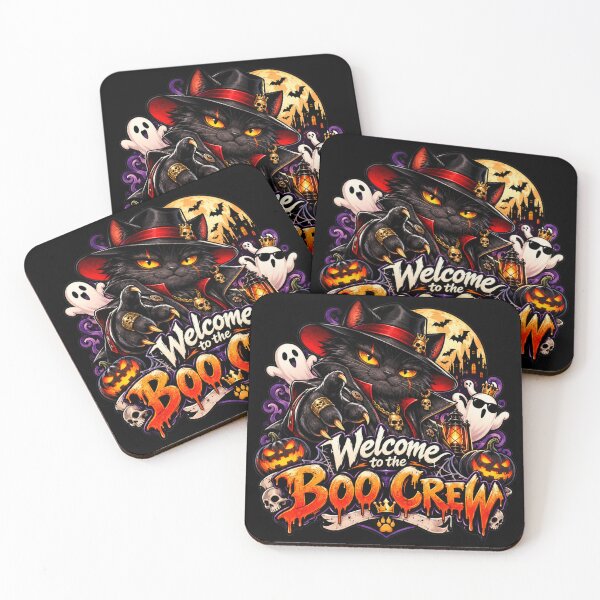 Item preview, Welcome to the Boo Crew Halloween Cat designed and sold by PixoNest.