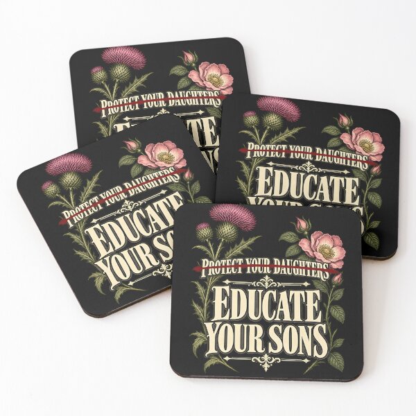 Item preview, Educate Your Sons Not Protect Your Daughters – Vintage Botanical Engraving designed and sold by InkwellOddity.