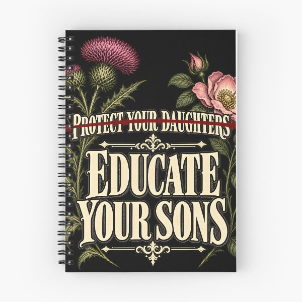 Item preview, Educate Your Sons Not Protect Your Daughters – Vintage Botanical Engraving designed and sold by InkwellOddity.