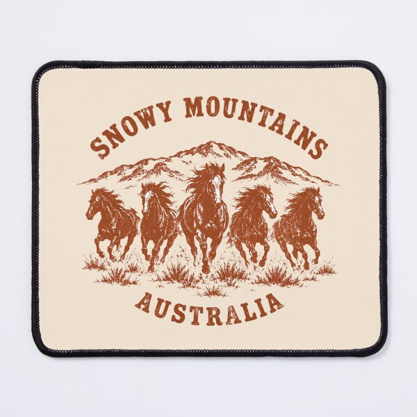 Item preview, Snowy Mountains Brumby Horses Vintage Stamp Badges designed and sold by Yellowriversss.