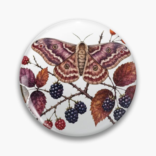 Item preview, Autumn Moth on Blackberry Bramble designed and sold by Northroom Studio.