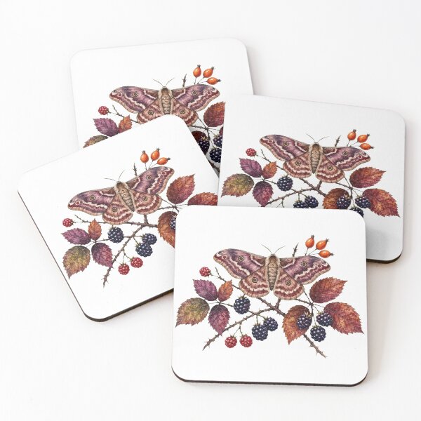 Item preview, Autumn Moth on Blackberry Bramble designed and sold by Northroom Studio.