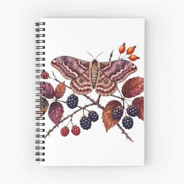 Item preview, Autumn Moth on Blackberry Bramble designed and sold by Northroom Studio.