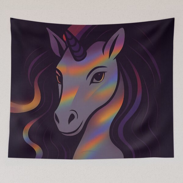 Item preview, Mystical Rainbow Unicorn with Dark Mane designed and sold by Luvahawb.