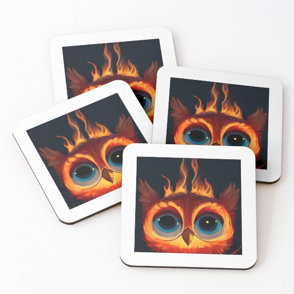 Item preview, Cute Owl With Flames  designed and sold by haroona-bbey.