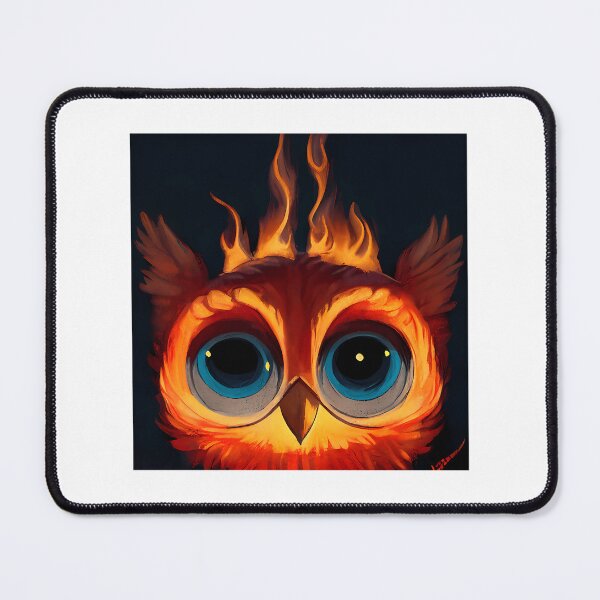 Item preview, Cute Owl With Flames designed and sold by haroona-bbey.