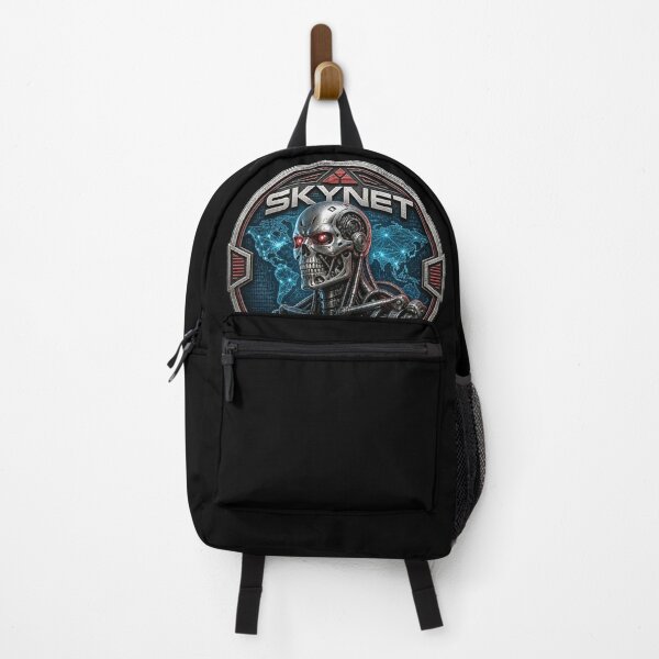 Item preview, SkyNet Vinyl Sticker, Cyborg Skull Sci-Fi Decal, Global Defense Network Waterproof Laptop Sticker, Robot Luggage Sticker designed and sold by Random Designs.