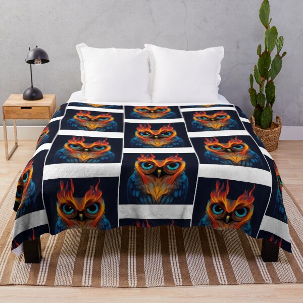 Item preview, Cute Owl With Flames designed and sold by haroona-bbey.