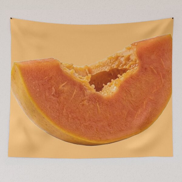 Item preview, Fresh Papaya Slice Illustration - Tropical Fruit Graphic Art designed and sold by PetalsPaws.