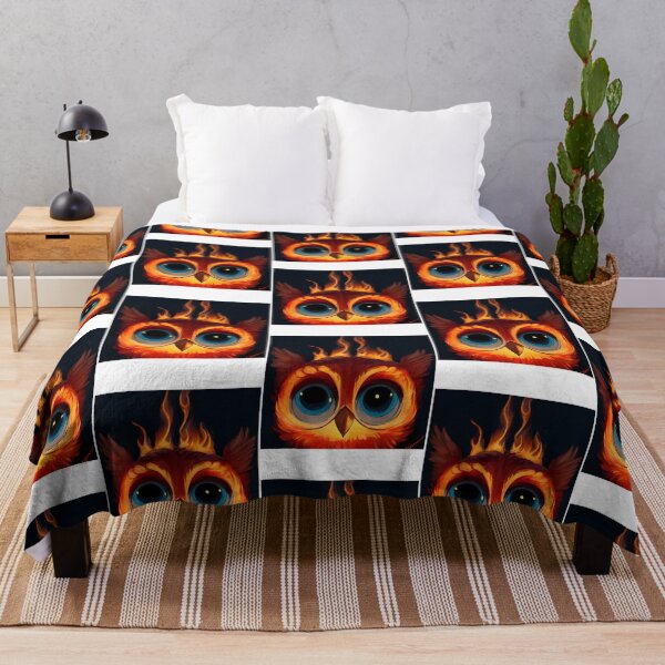Item preview, Cute Owl With Flames designed and sold by haroona-bbey.