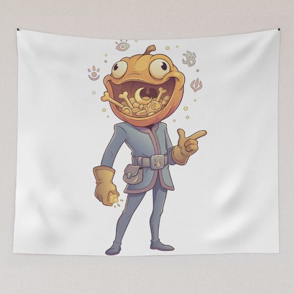 Item preview, Creepy Pumpkin Head Bone Eater Halloween Spooky Cartoon Art designed and sold by Rupesh-Art26.