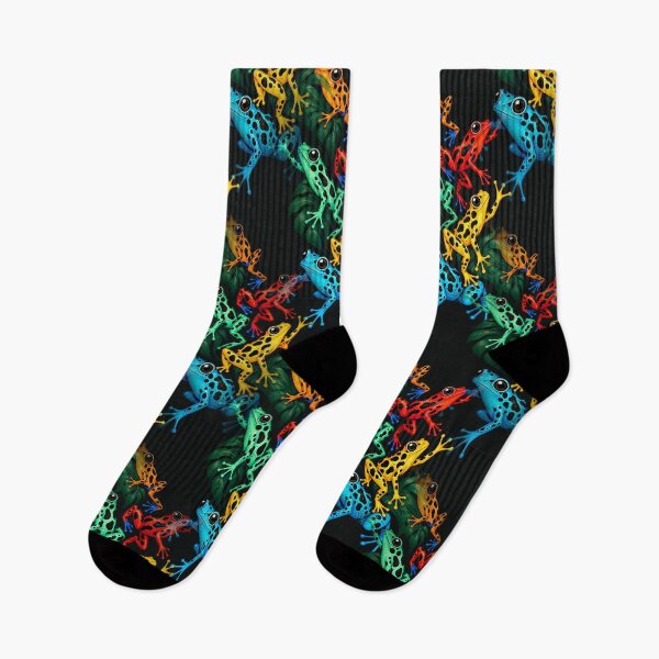 Item preview, Rainforest Rhythm — Five Jewel-Toned Dart Frogs designed and sold by Sanctum Icons.