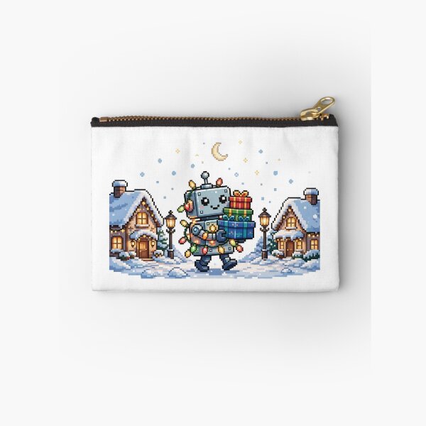 Item preview, Robot Christmas Delivery Pixel Art designed and sold by Ebodega.