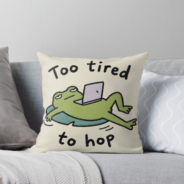 Item preview, Tired Frog Too Tired To Hop - Funny Work From Home Humor designed and sold by LuloCreative.