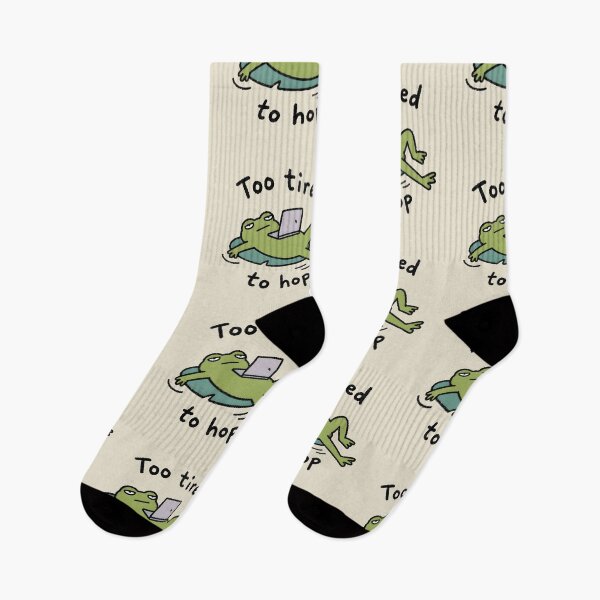 Item preview, Tired Frog Too Tired To Hop - Funny Work From Home Humor designed and sold by LuloCreative.