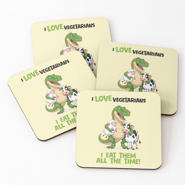 Item preview, I Love Vegetarians Carnivore Diet T-Rex  designed and sold by QuirkyGuacamole.