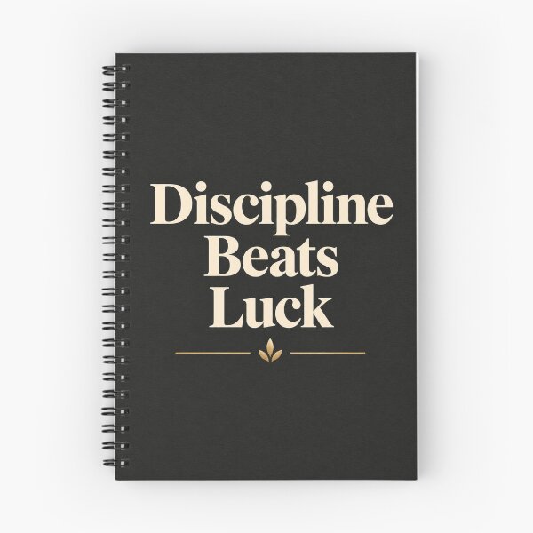 Item preview, Discipline Beats Luck | Gold and Charcoal Money Quote designed and sold by Zaramodo.