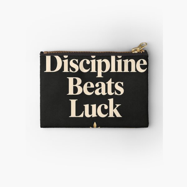 Item preview, Discipline Beats Luck | Gold and Charcoal Money Quote designed and sold by Zaramodo.