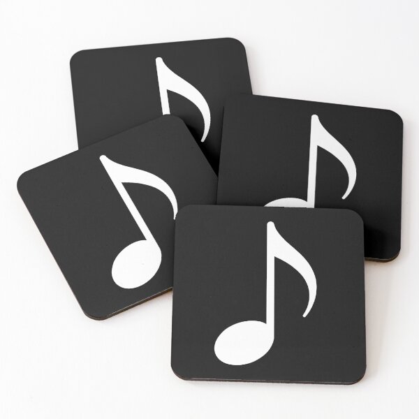 Artikelvorschau, Achtelnote Quaver - Klassisches weißes Notendesign für Musiker und Musikliebhaber entworfen und verkauft von lematworks.