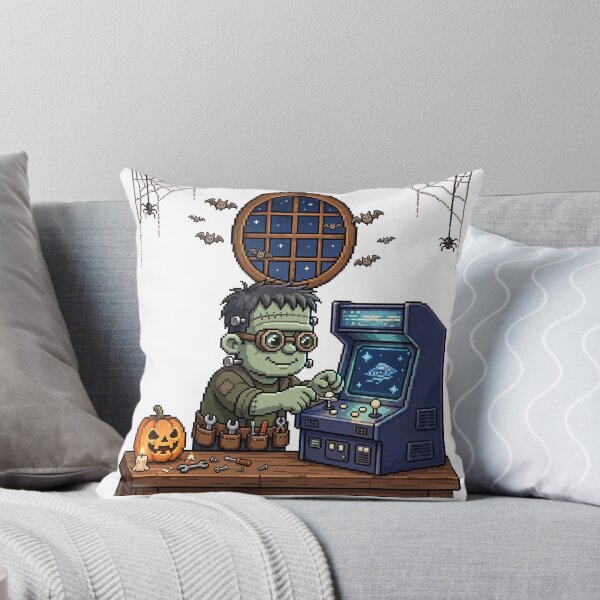 Item preview, Frankenstein Arcade Builder Pixel Art Halloween designed and sold by Ebodega.