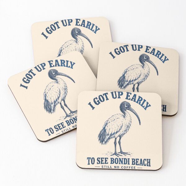 Item preview, Got Up Early Bondi Beach No Coffee Bin Chicken designed and sold by Yellowriversss.