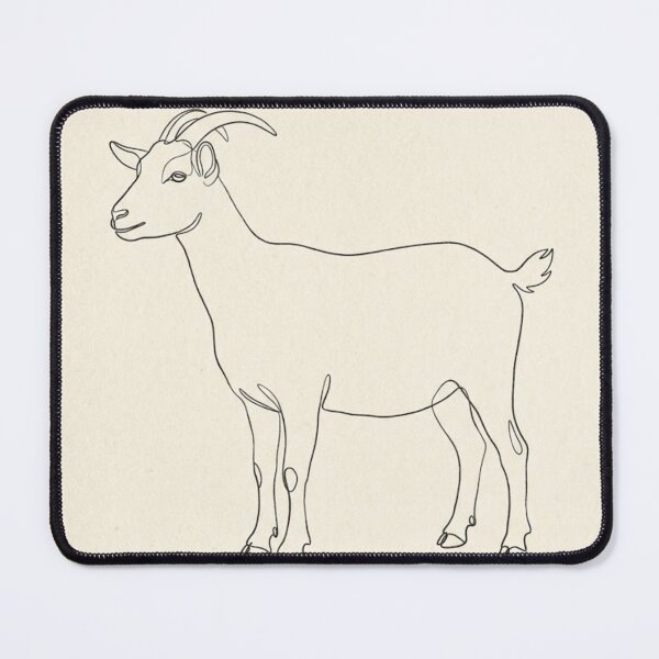 Item preview, Standing Goat | Minimalist Continuous Line Art Print designed and sold by Zaramodo.