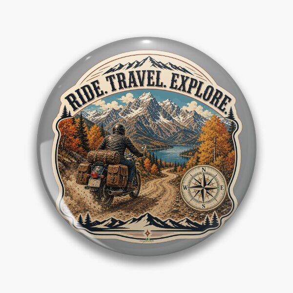 Artikelvorschau, Motorradfahren, Reisen, Entdecken – Abenteuer – Bike-Fahrer-Aufkleber-T-Shirt 08 entworfen und verkauft von OuterShellUK.