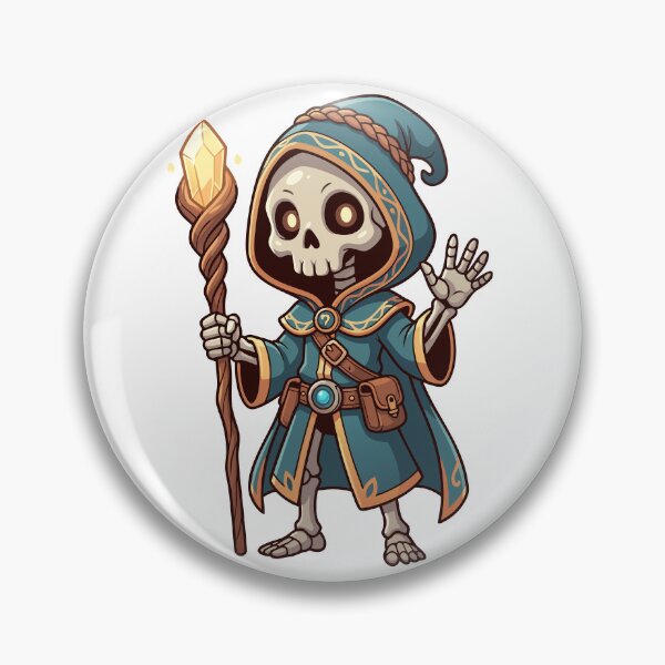 Artikelvorschau, Niedlicher Skelett-Magier Fantasy-RPG-Zauberer entworfen und verkauft von Rupesh-Art26.