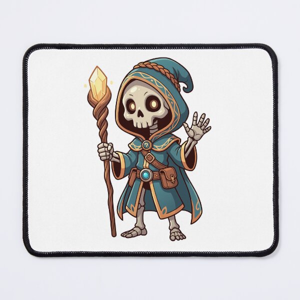 Item preview, Cute Skeleton Mage Fantasy RPG Wizard designed and sold by Rupesh-Art26.