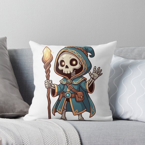 Item preview, Cute Skeleton Mage Fantasy RPG Wizard designed and sold by Rupesh-Art26.