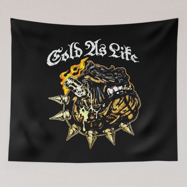 Item preview, White Typography Heavy Metal Dog Face designed and sold by nerdyygraphic.