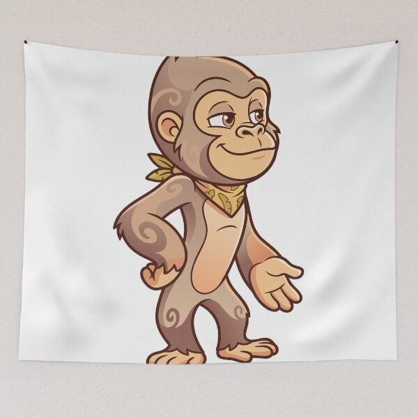 Item preview, Cute Monkey Chimpanzee Cartoon Jungle Safari Ape designed and sold by Rupesh-Art26.