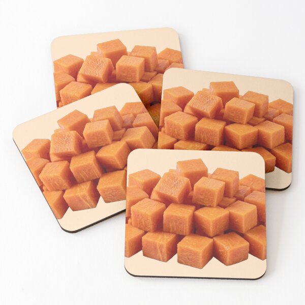 Item preview, Fresh Diced Papaya Cubes Illustration - Tropical Fruit Graphic Art designed and sold by PetalsPaws.