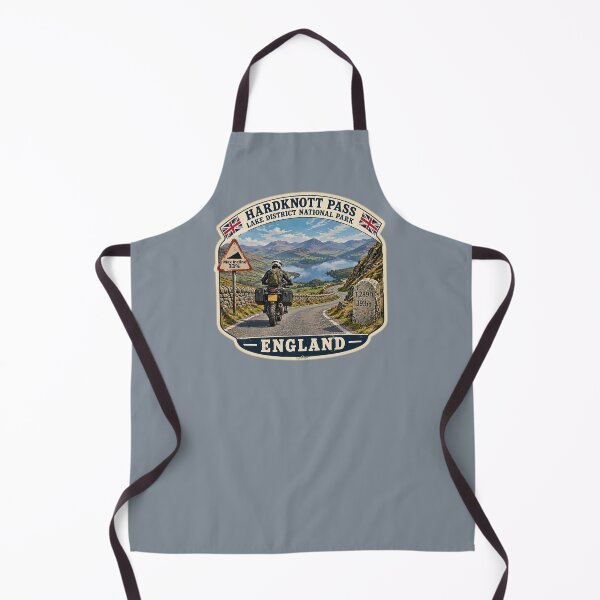 Item preview, Hardknott Pass England Lake District Motorcycle Sticker TShirt 09 designed and sold by OuterShellUK.