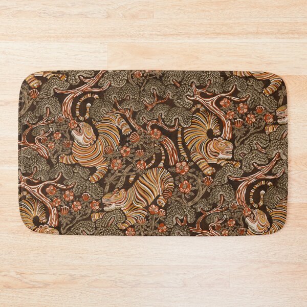 Item preview, Maximalist Tiger, Red Pine & Camellia Pattern designed and sold by Z&C.