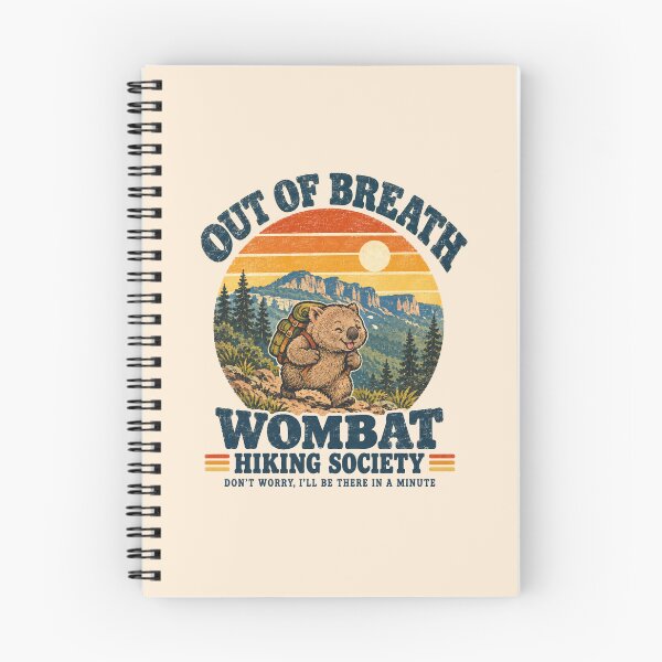 Item preview, Out Of Breath Wombat Hiking Society Retro designed and sold by Yellowriversss.