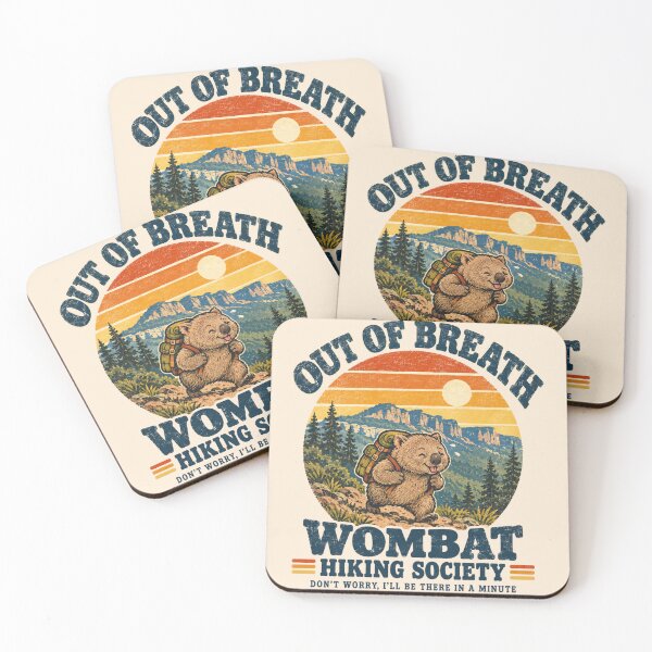Item preview, Out Of Breath Wombat Hiking Society Retro designed and sold by Yellowriversss.