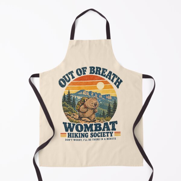 Item preview, Out Of Breath Wombat Hiking Society Retro designed and sold by Yellowriversss.