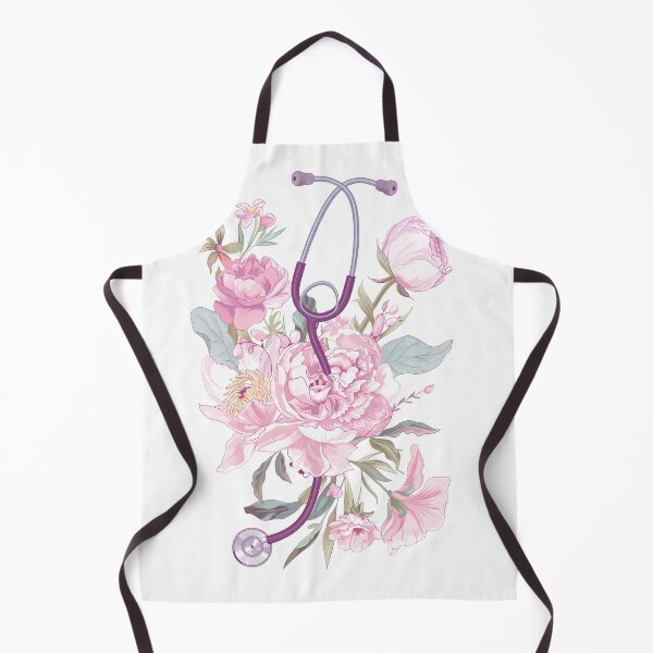 Item preview, Purple stethoscope with lush pink peonies – Floral Medicine & Care designed and sold by Artdavesalzburg.