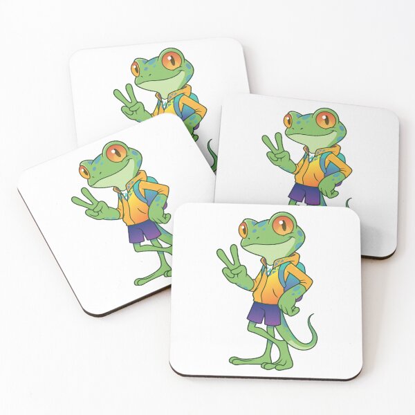 Item preview, Cool Tree Frog Gecko Peace Sign Cute Cartoon Lizard designed and sold by Rupesh-Art26.