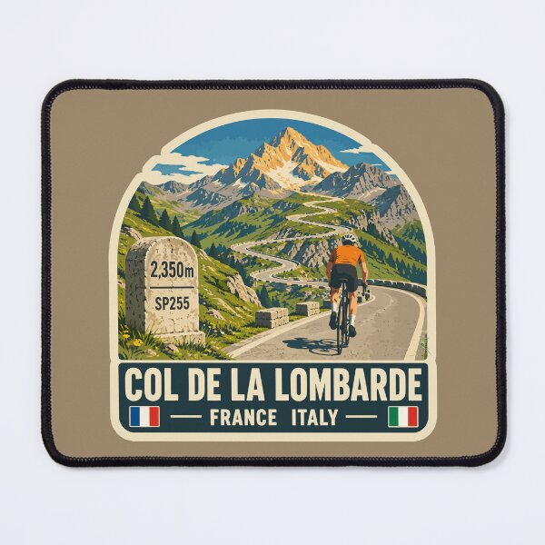 Item preview, Col de la Lombarde Colle della Lombarda France Italy Cycling Sticker TShirt 03 designed and sold by OuterShellUK.