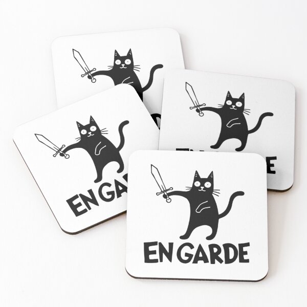 Artikelvorschau, Lustiges Schwertkämpfer-Meme mit schwarzer Katze in Garde entworfen und verkauft von Ikochane.
