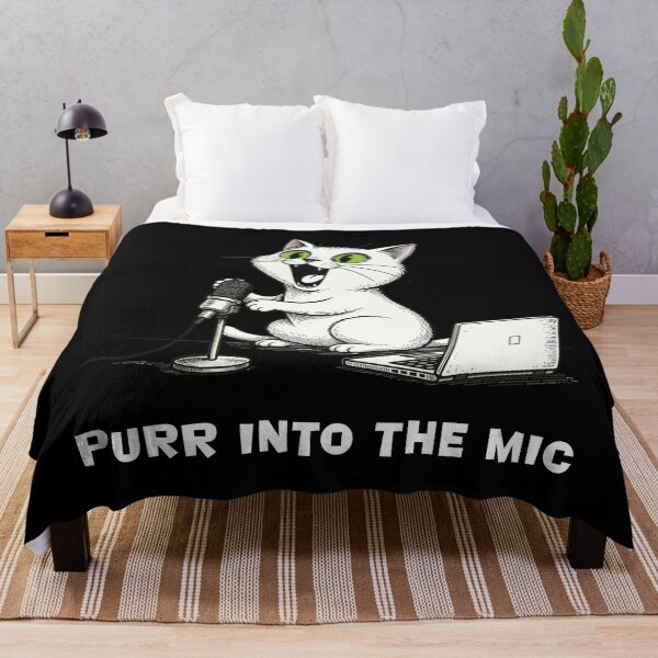 Item preview, Funny Cat Podcaster with Microphone and Laptop designed and sold by Litely.