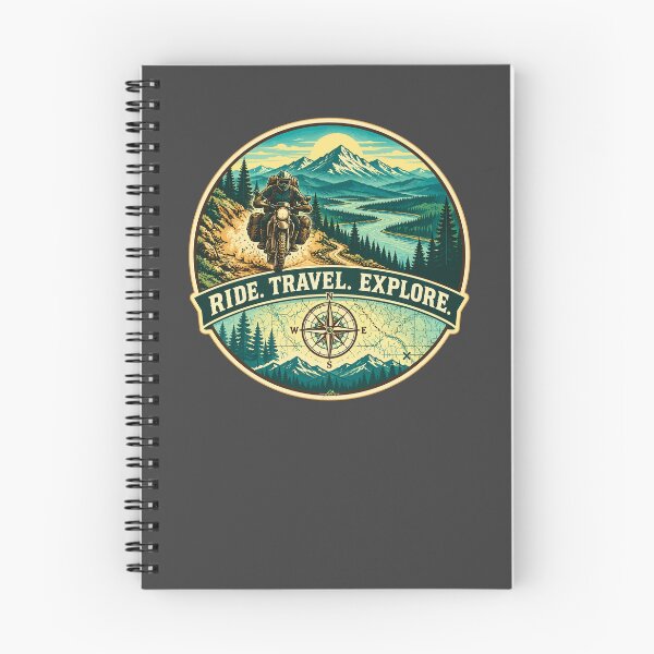 Item preview, Ride Travel Explore Motorcycle Adventure Bike Rider Sticker TShirt 10 designed and sold by OuterShellUK.