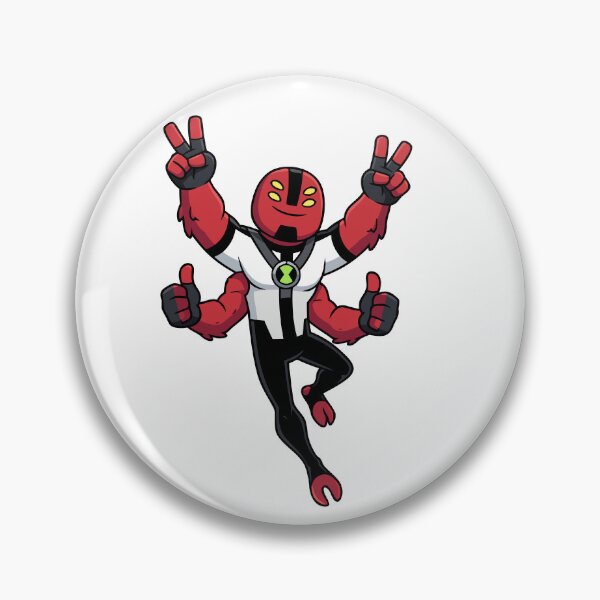 Item preview, Lindo superhéroe alienígena rojo de cuatro brazos en estilo chibi. designed and sold by Rupesh-Art26.