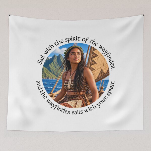 Item preview, Polynesian Empowerment Proverb - Sail with the spirit of the wayfinder | Pacific Art designed and sold by ShakaLife.org.