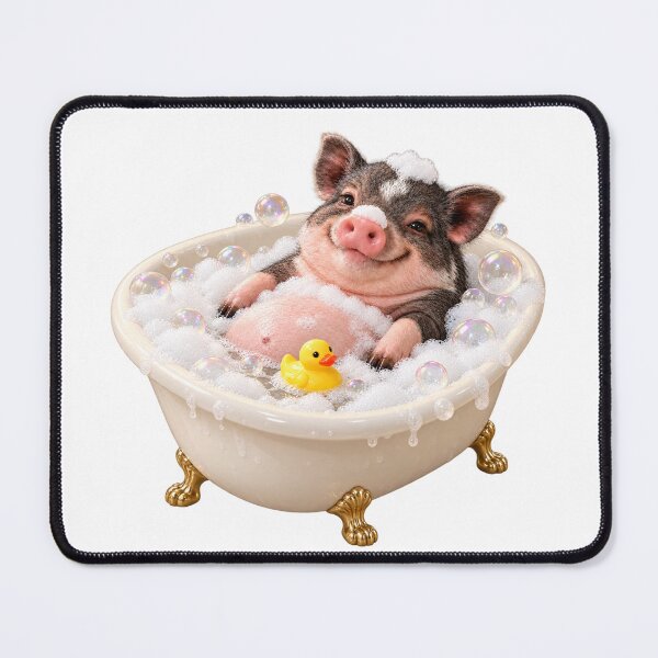 Item preview, Cozy Pot-Bellied Pig Bathtub designed and sold by Sillytoe.