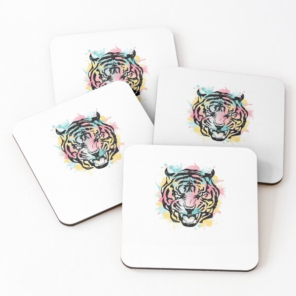 Item preview, Colorful Watercolor Tiger Face Vibrant Graphic Art designed and sold by The secret storage room.